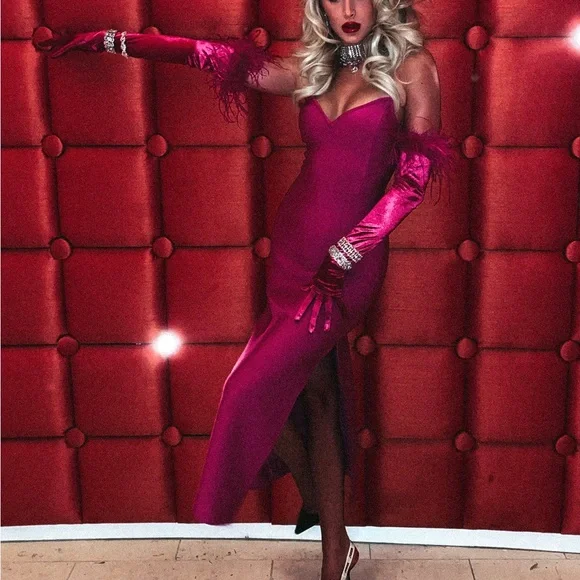 Pink Fashion Nova Luxe Dresses Hot Pink Fashion Nova Pink Satin